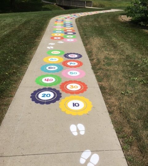 County by 5's Agility tires Sensory Path Stencil