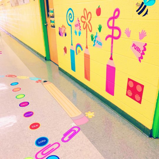 Back to School Push and Trace Wall