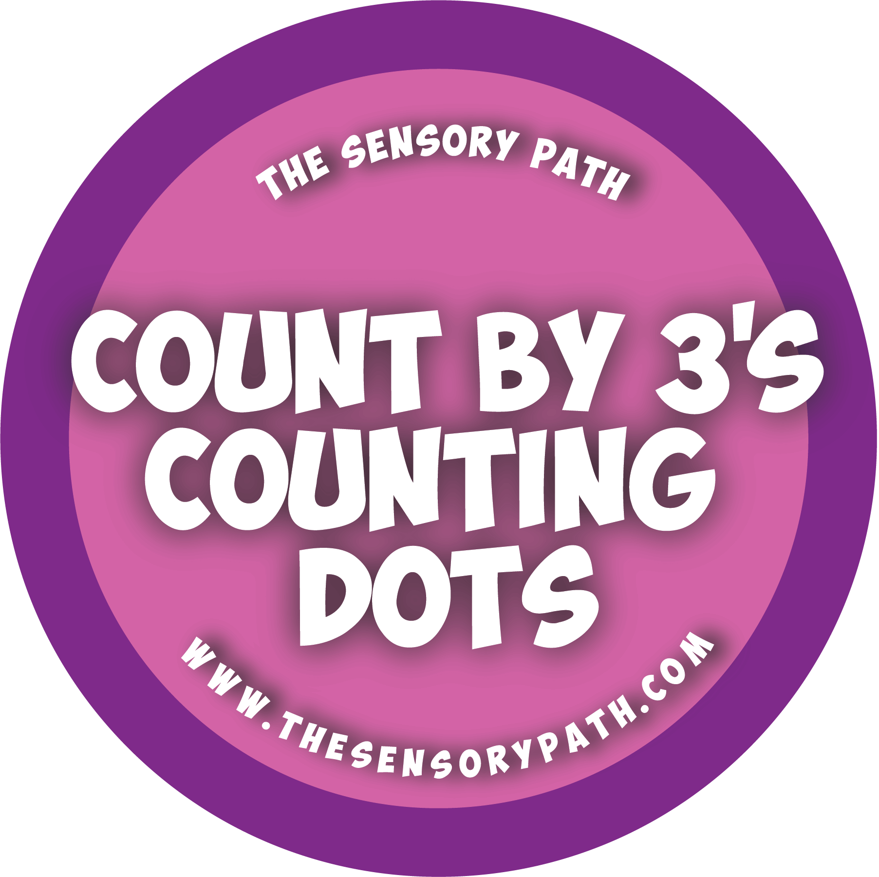 Counting by 3 s number dots sensory floor decals