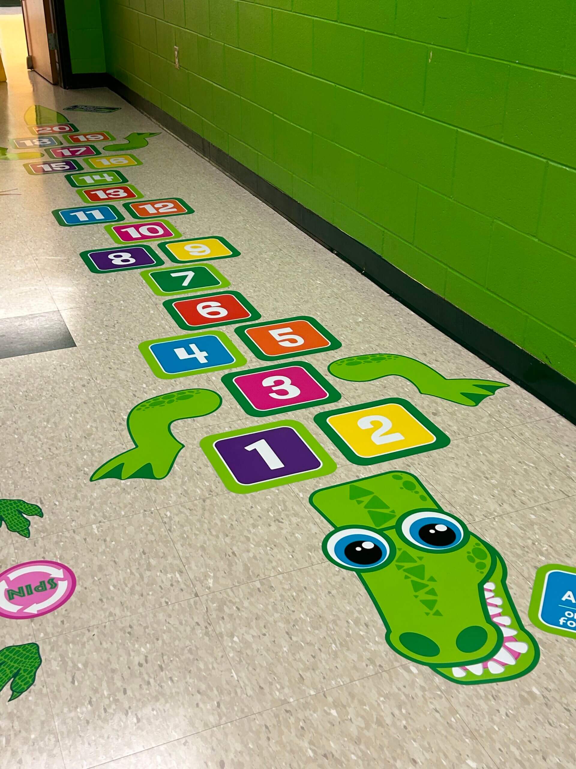 Colorful Floor Sensory Path Set Printable Hopscotch for Nursery School,  Home, Restaurant, Hospital Montessori Material 