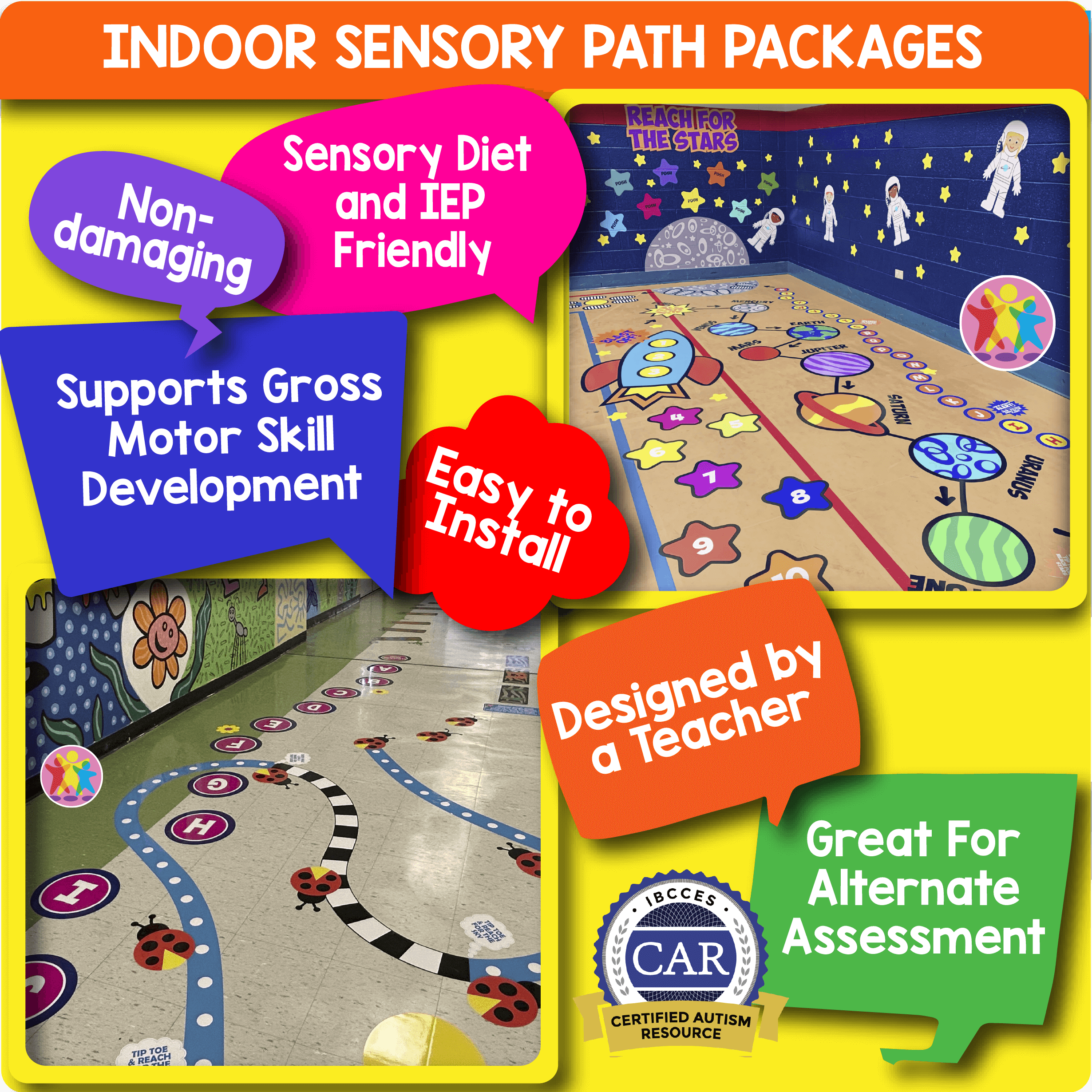 Sensory Walk Activity Packages for Schools & More
