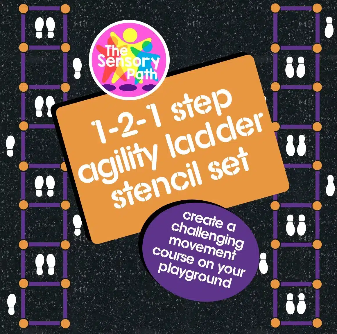 121 Step Agility Ladder Stencil Set The Sensory Path
