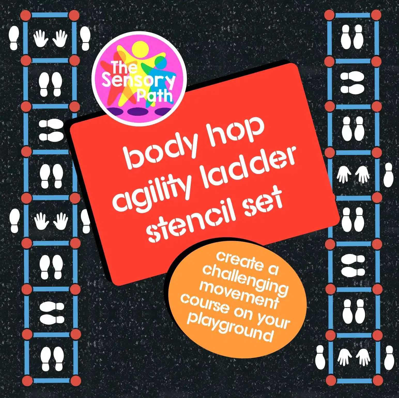 Body Hop Agility Ladder Stencil Set The Sensory Path